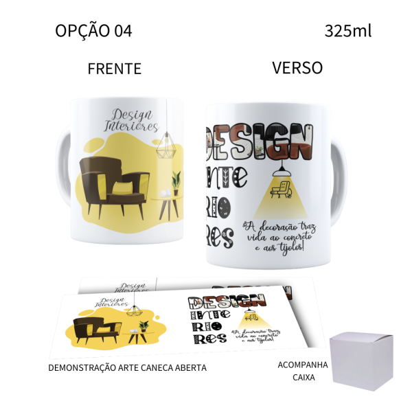 Caneca 325ml Profissões Designer de Interiores - Image 4