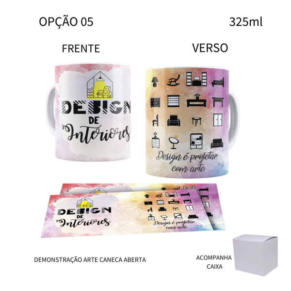 Caneca 325ml Profissões Designer de Interiores - Image 5