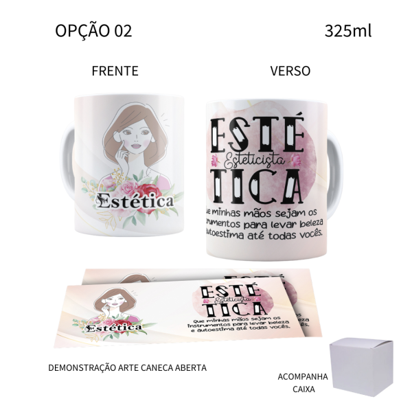 Caneca 325ml Profissões Estética Esteticista - Image 2