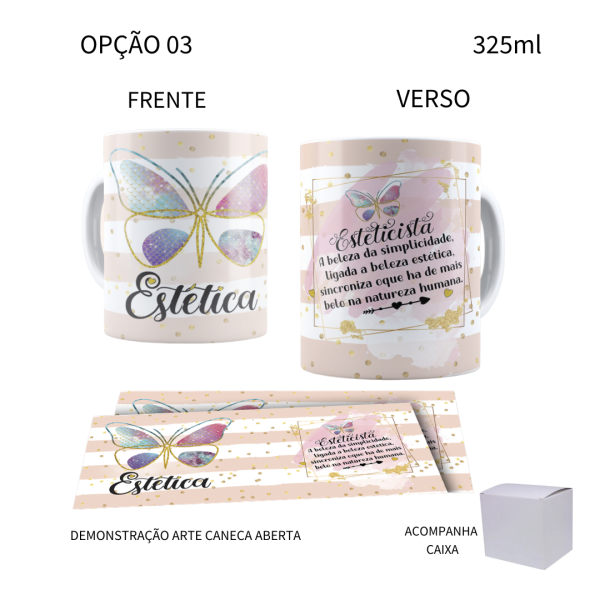 Caneca 325ml Profissões Estética Esteticista - Image 3