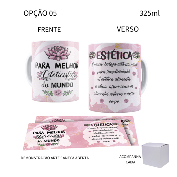 Caneca 325ml Profissões Estética Esteticista - Image 5