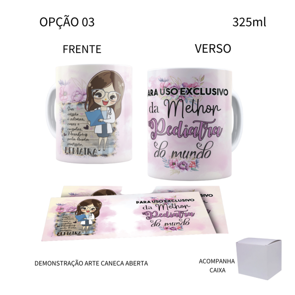 Caneca 325ml Profissões Pediatra - Image 3
