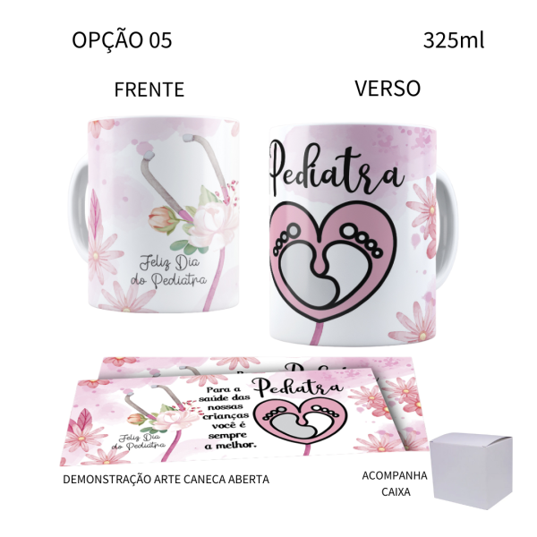 Caneca 325ml Profissões Pediatra - Image 5
