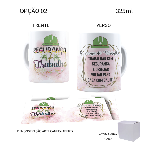 Caneca 325ml Profissões Segurança Do Trabalho - Image 2