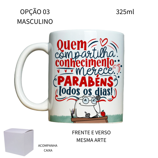 Caneca 325ml Flork 2 Professor Quem compartilha conhecimento - Image 3