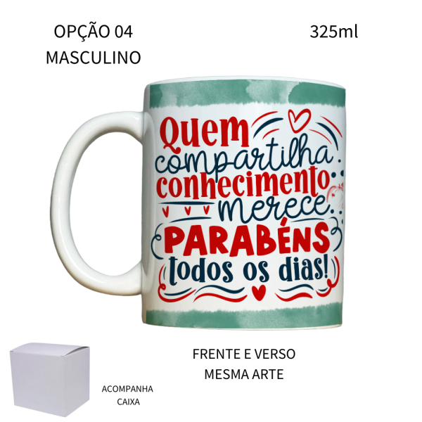 Caneca 325ml Flork 2 Professor Quem compartilha conhecimento - Image 4