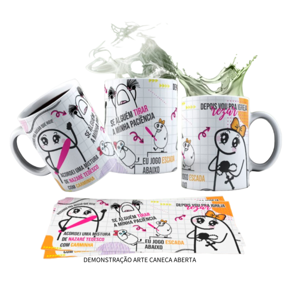 Caneca 325ml Flork Meme Nazaré Tedesco e Carminha