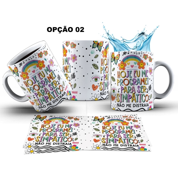 Caneca 325ml Vibes Hoje eu me programei para ser simpática - Image 2