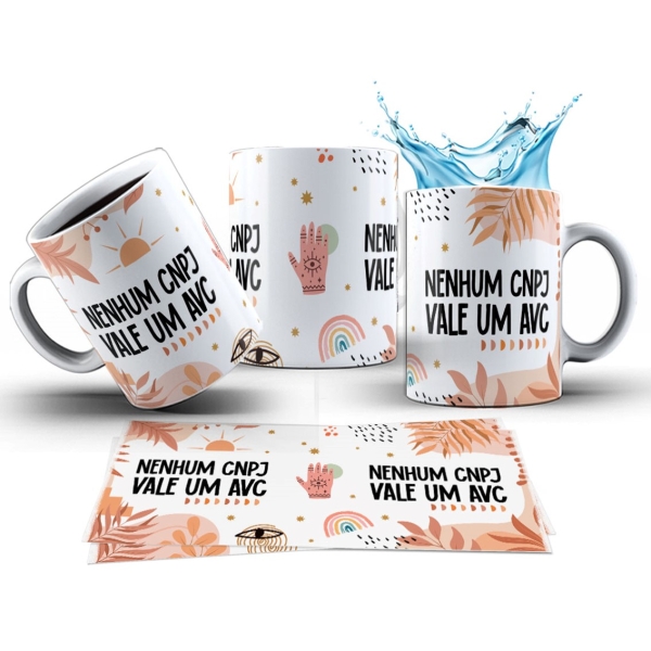 Caneca 325ml Stress Nenhum CNPJ Vale um AVC