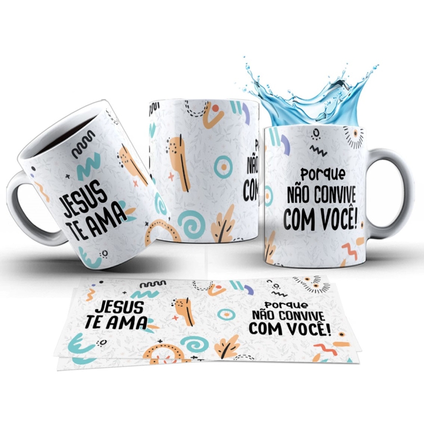 Caneca 325ml Stress Jesus te ama porque não convive com você