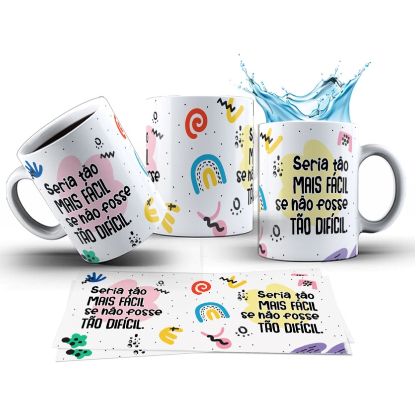 Caneca 325ml Stress Seria tão mais fácil, se não fosse tão