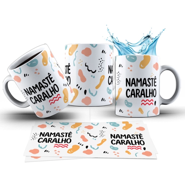 Caneca 325ml Stress Namastê Caralho