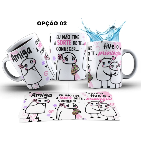 Caneca 325ml Flork Amiga eu não tive sorte de te conhecer - Image 2