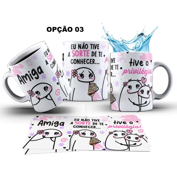 Caneca 325ml Flork Amiga eu não tive sorte de te conhecer - Image 3