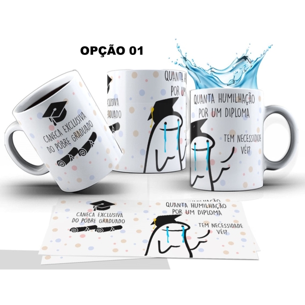Caneca 325ml Flork Formatura Formandos Diploma