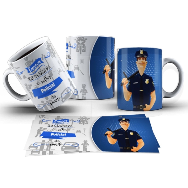 Caneca 325ml Profissões Policial Caneca Exclusiva do melhor - Image 2