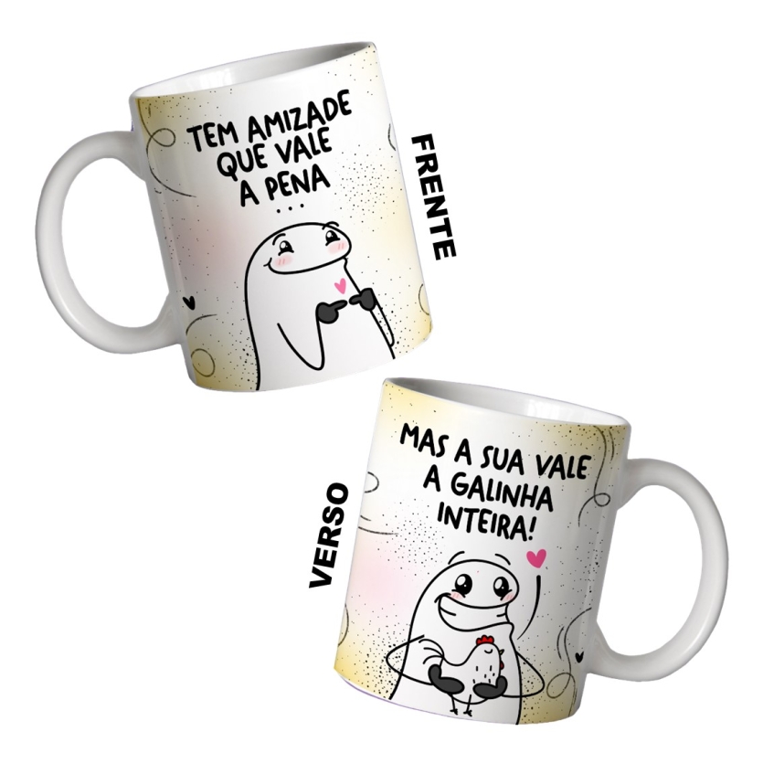 Caneca 325ml Flork Amiga Tem amizade que vale a pena