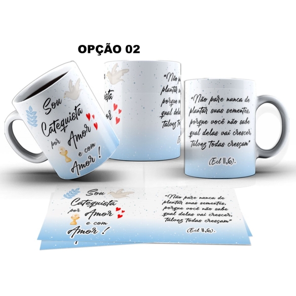 Caneca 325ml Catequista Catecismo Igreja Católica Evangélica - Image 2