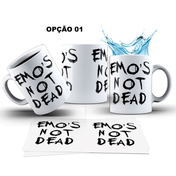 Caneca 325ml Eu sou Emo - Emo's Not Dead