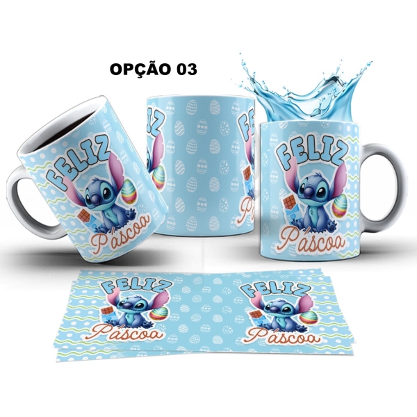Caneca 325ml Lilo E Stitch Feliz Páscoa - Image 3