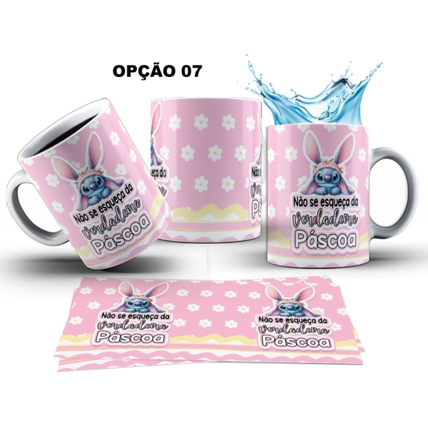 Caneca 325ml Lilo E Stitch Feliz Páscoa - Image 7