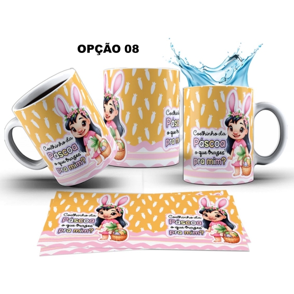 Caneca 325ml Lilo E Stitch Feliz Páscoa - Image 8