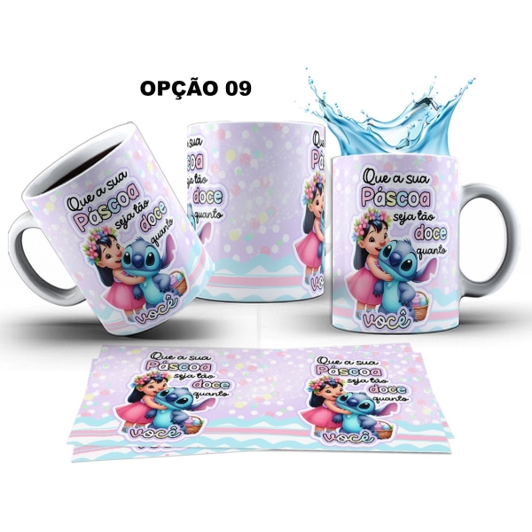 Caneca 325ml Lilo E Stitch Feliz Páscoa - Image 9