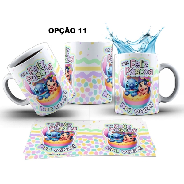 Caneca 325ml Lilo E Stitch Feliz Páscoa - Image 11