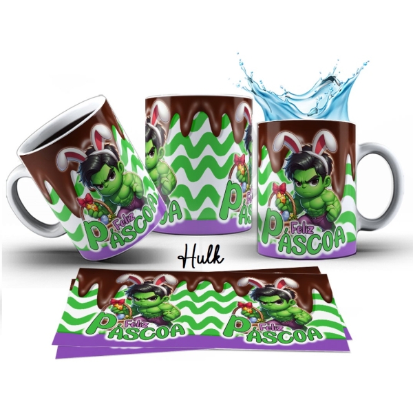 Caneca 325ml Feliz Páscoa Super Heróis Batman, Superman - Image 6