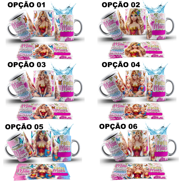 Caneca Dia Das Mães Mulher Maravilha Nome Personalizada - Image 2