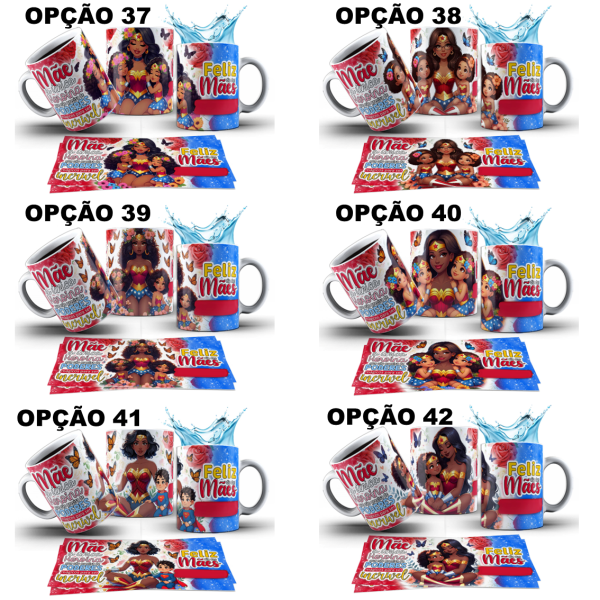 Caneca Dia Das Mães Mulher Maravilha Nome Personalizada - Image 8