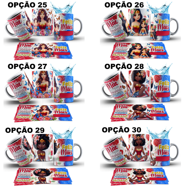 Caneca Dia Das Mães Mulher Maravilha Nome Personalizada - Image 9