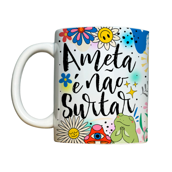 Caneca 325ml Vibes Engraçadas A meta é não surtar