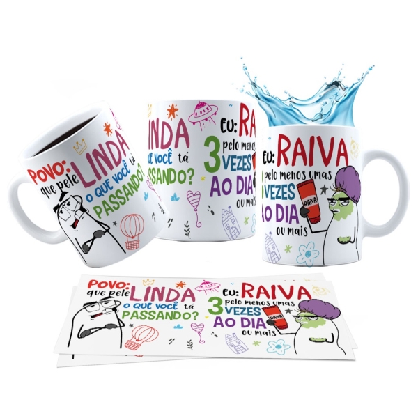 Caneca 325ml Povo que pele linda, o que você tá passando? Eu