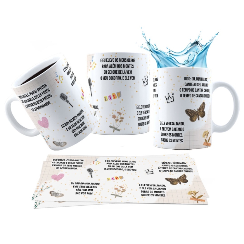 Caneca 325ml Yeshua Dos vales posso avistar as colinas