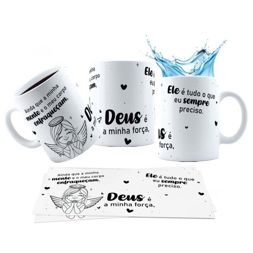 Caneca 325ml Ainda que a minha mente e o meu corpo