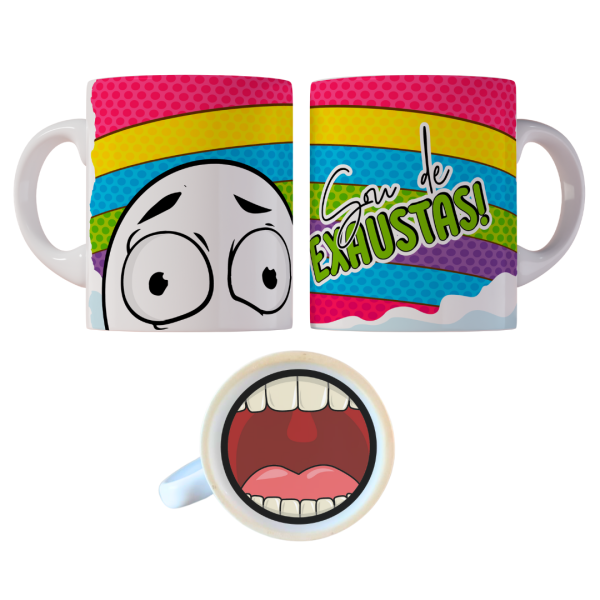 Caneca 325ml Gino Bocão Sou de exaustas! Engraçadas Meme