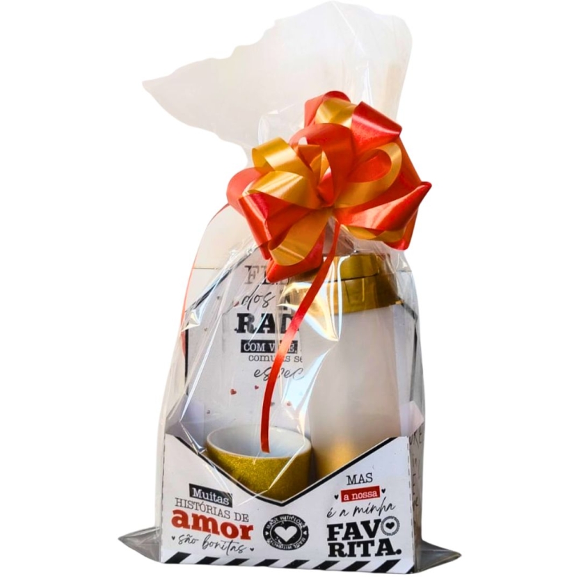 Kit Presente Namorados Nome Xícara e Garrafa Personalizada