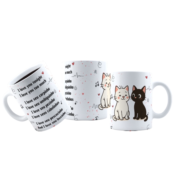 Caneca 325ml Namorados Falcão I love you too much