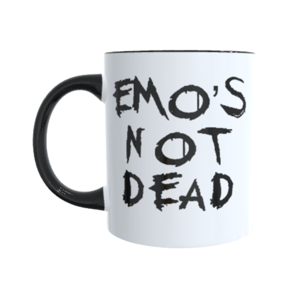 Caneca 325ml Alça Preta Emo's Not Dead