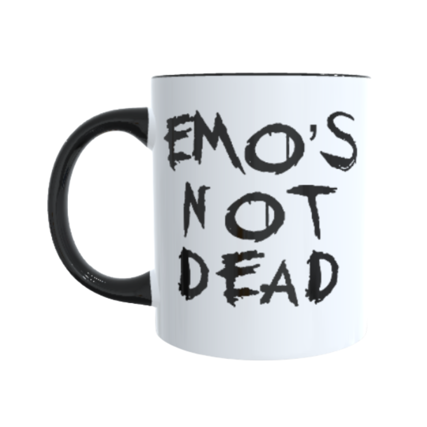 Caneca 325ml Alça Preta Emo's Not Dead