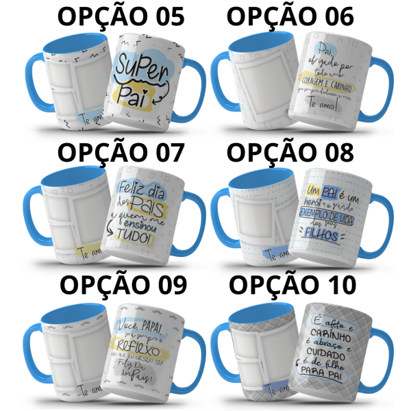 Caneca 325ml Feliz dia dos pais personalizada fotos - Image 3