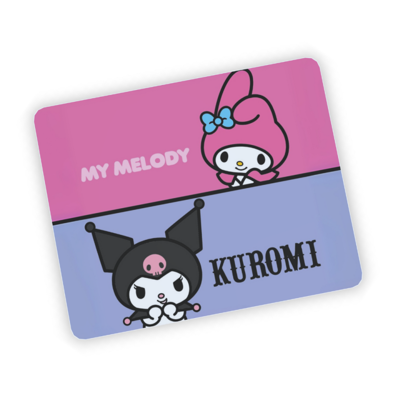Mouse Pad My Melody e Kuromi Sanrio 21 x 17cm Antiderrapante