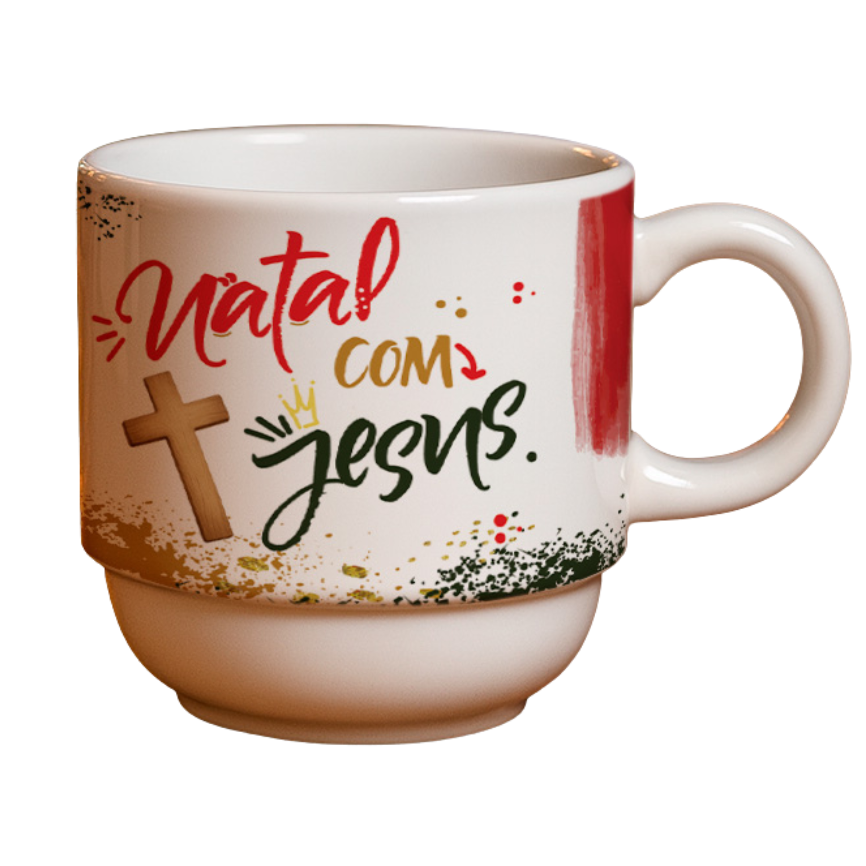 Xícara de Feliz Natal Personalizada 150ml Ideal p/Presente