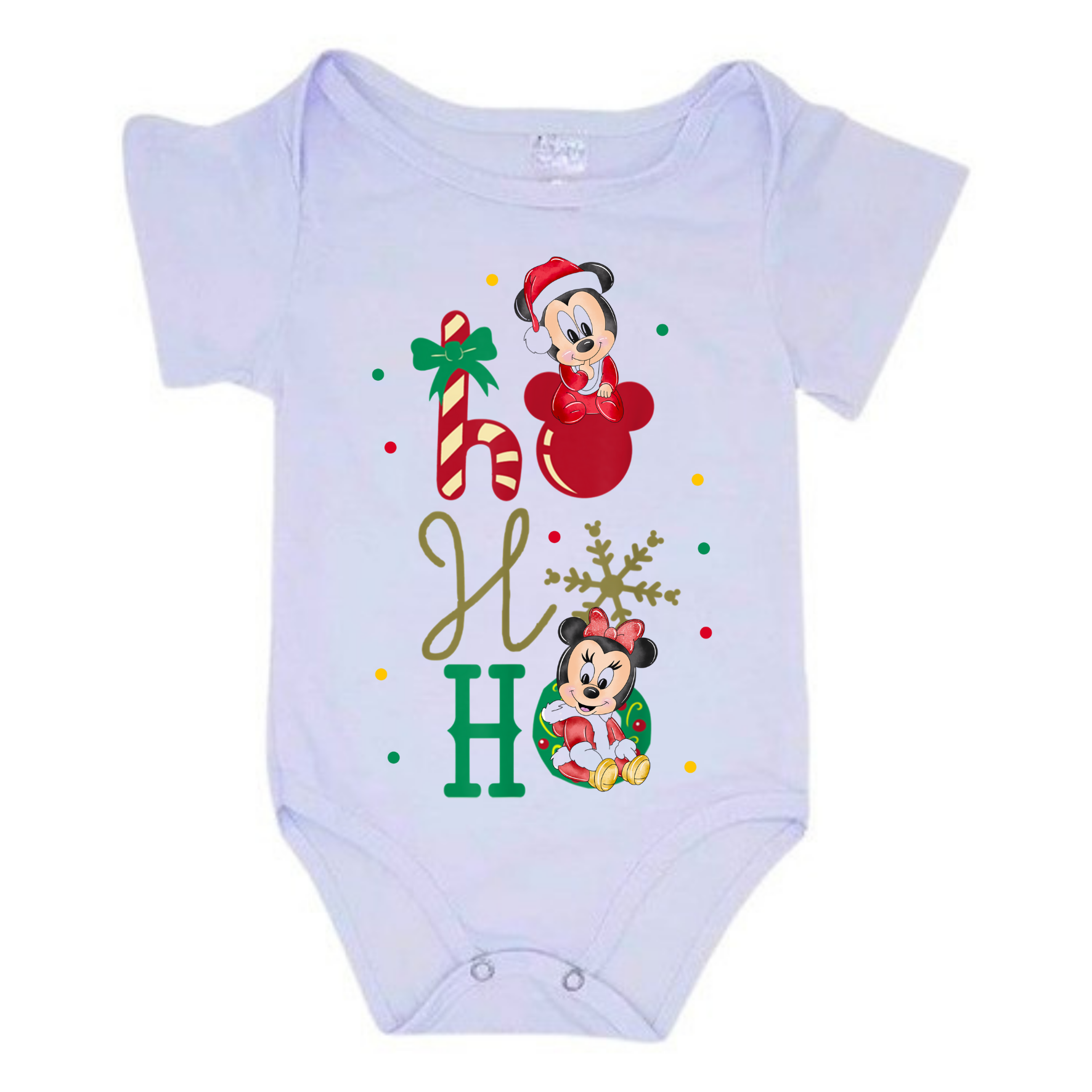 Body Infantil Bebê Personalizado – Natal do Mickey e Minnie