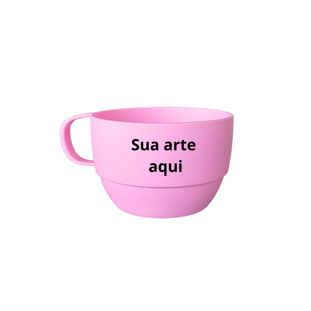 Caneca Palha de Trigo 300ml – Sustentável e Personalizável