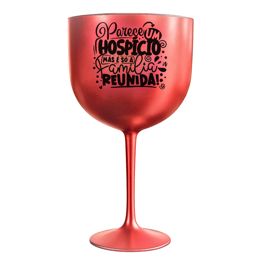 Taça Acrílica Vermelho Natal 400ml Personalizável p/Drinks - Image 4