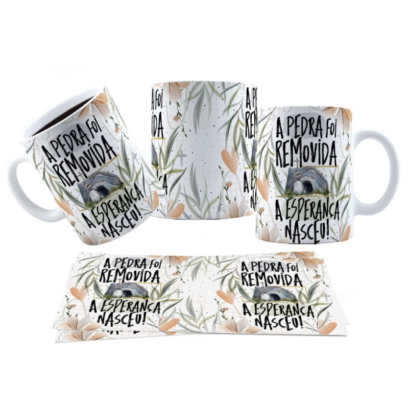 Caneca Páscoa A pedra foi removida, a esperança nasceu!