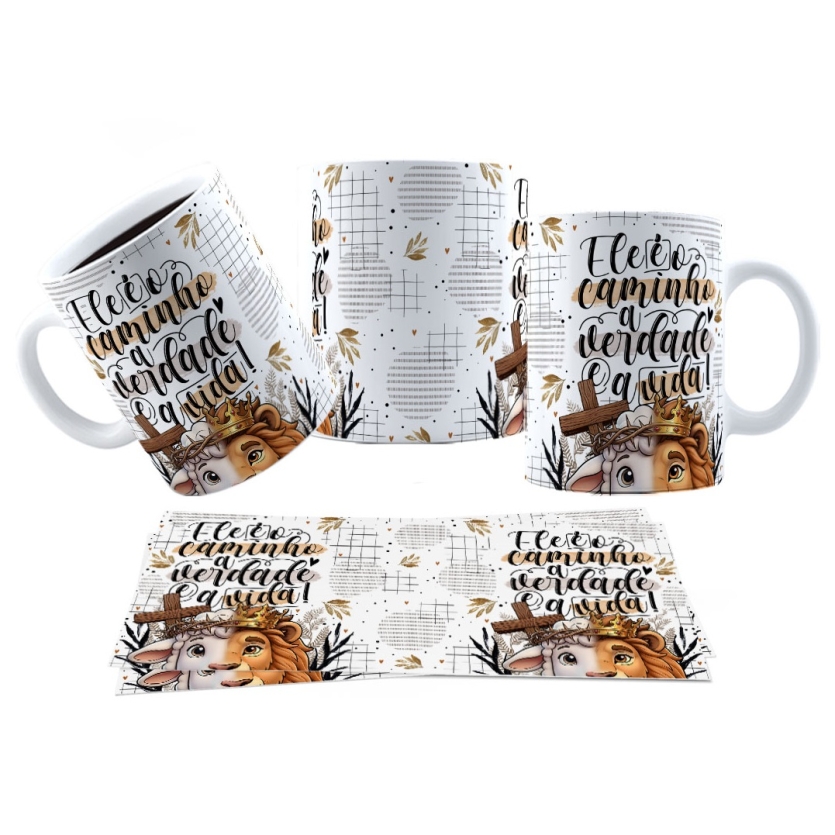 Caneca Jesus Páscoa Ele é o caminho, a verdade e a vida!