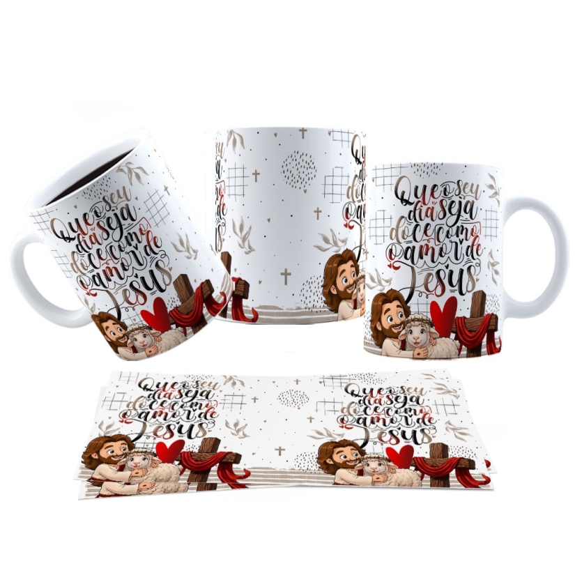 Caneca Páscoa Que o seu dia seja doce como o amor de Jesus